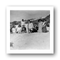 Retrato de grupo na praia